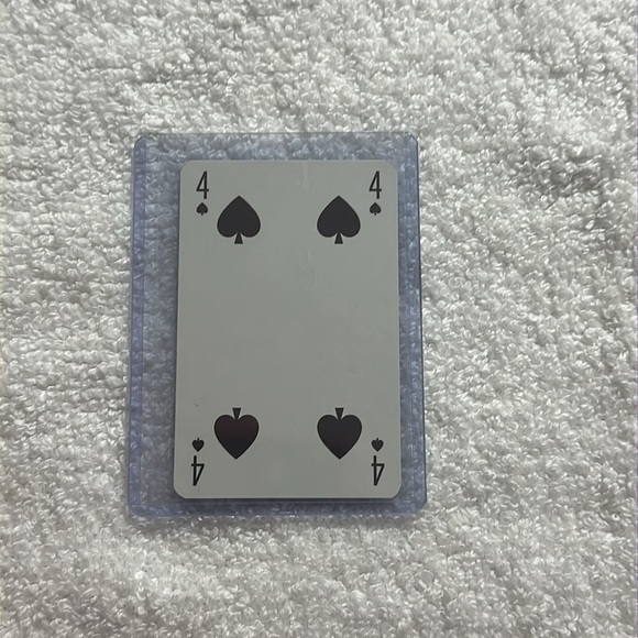 Louis Vuitton blue playing card 4 of spades with COA - Picture 2 of 4